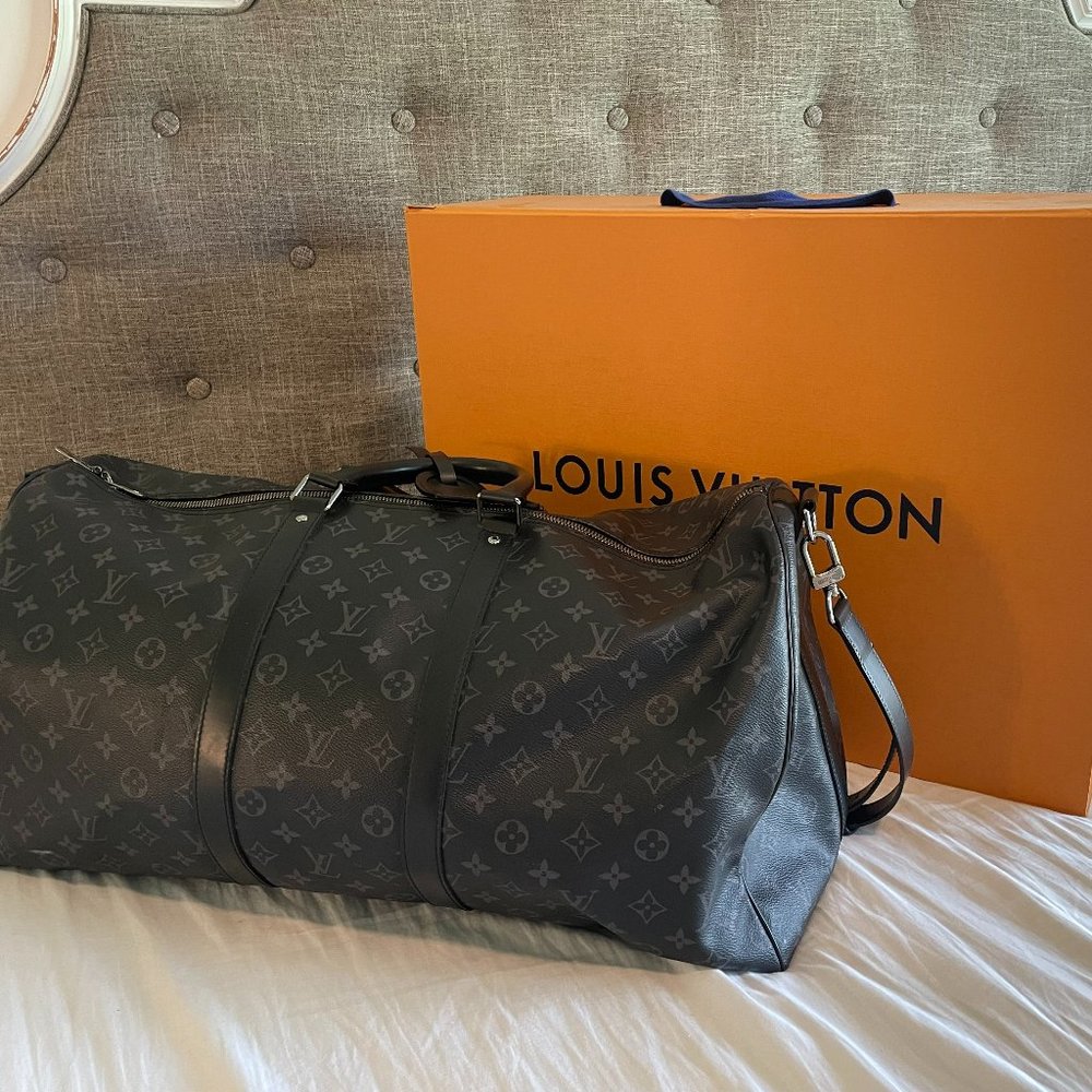 Louis Vuitton Keepall 55 Bando Monogram Eclipse - Picture 1 of 7